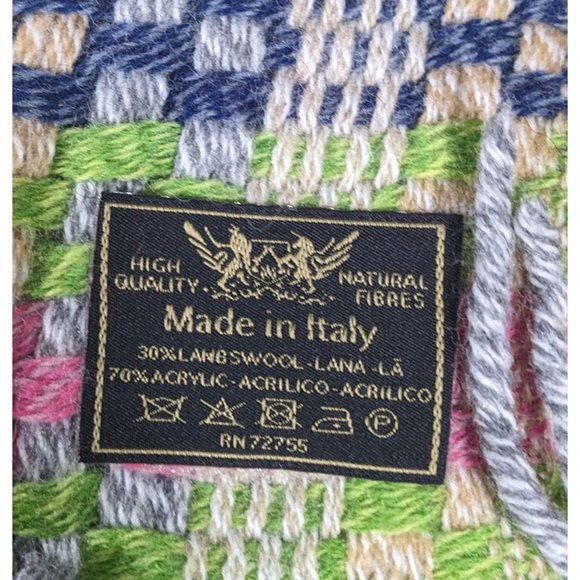 Rainbow Lamb's Wool Fringed Italian Scarf - Picture 3 of 9